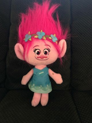 Dreamworks Trolls Poppy Stuffed Plush Pillow Sweet Toy Pink Princess Doll 8 Inch
