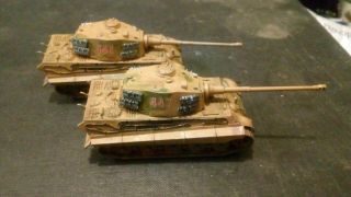 Flames Of War - 2 X 3rd Ss King Tiger Tanks For Flames Of War,  1/100 15mm