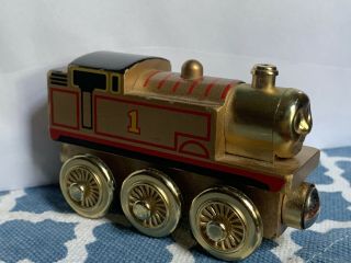 Rare Thomas The Train Gold Limited “60 Year” Edition Thomas Wooden Car