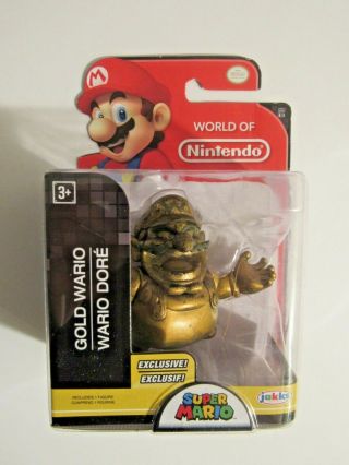 World Of Nintendo Gold Wario 2.  5 Action Figure Jakks Pacific Mario