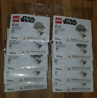 9 Packs Of Lego Star Wars Millennium Falcon 20pc Exclusive Building Block Toy