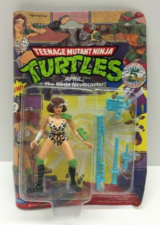 Teenage Mutant Ninja Turtles Tmnt 1992 Ninja Newcaster April Figure & Moc