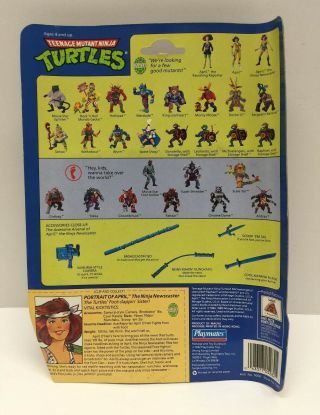Teenage Mutant Ninja Turtles TMNT 1992 Ninja Newcaster April Figure & MOC 3