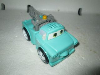 Disney Pixar Cars Mater Shake N Go Retro Blue Tow Truck Fisher Price 2005 Sounds