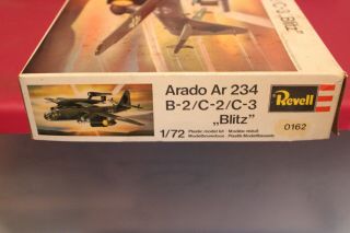 1977 REVELL GERMAN ARADO AR 234 B - 2/C - 2/C - 3 BLITZ 1/72 PLASTIC MODEL KIT 3