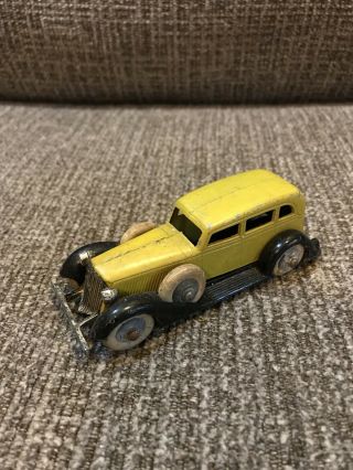 Vintage Tootsietoy Graham Sedan Yellow Diecast Toy Car