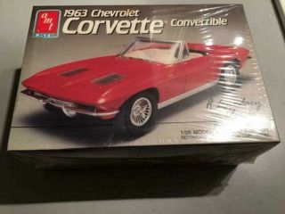 1988 Release Amt/ertl 1963 Chevrolet Corvette Convertible 1/25 Model Kit