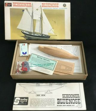 Sterling - Schooner Bluenose Wood Ship Model Kit - 11.  25 "