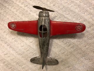Vintage Hubley Kiddie Toy Diecast " Us Army " Airplane Circa 1930 