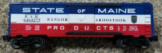 Lionel O Gauge State Of Maine Boxcar