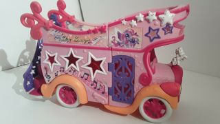 My Little Pony Star Song Mobile Stage Party Bus Van Pink Orange Car Hasbro 2007