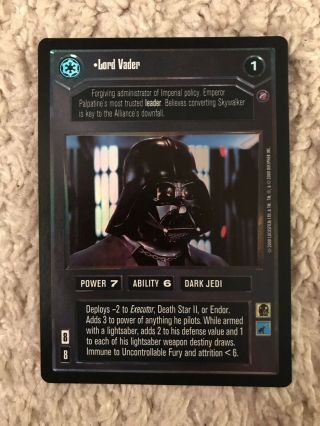 Star Wars Ccg Reflections 2 Ii Lord Vader Ultra Rare Foil Card