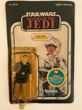 Star Wars Kenner Vintage 1980 Han Solo (hoth Outfit) H.  K And Cardback 1983 H.  K