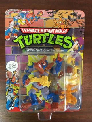Tmnt Wingnut & Screwloose Teenage Mutant Ninja Turtles 1990 Unpunched Card
