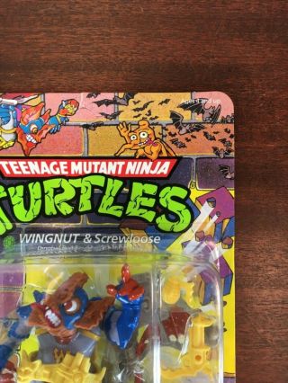 TMNT Wingnut & Screwloose Teenage Mutant Ninja Turtles 1990 Unpunched Card 4
