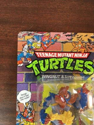 TMNT Wingnut & Screwloose Teenage Mutant Ninja Turtles 1990 Unpunched Card 5