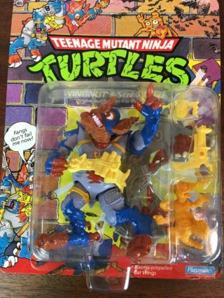 TMNT Wingnut & Screwloose Teenage Mutant Ninja Turtles 1990 Unpunched Card 6