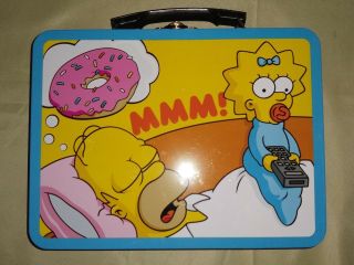 The Simpsons Large Tin Yellow Tote By Vandor 67070 Lunch Box,