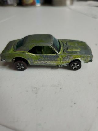 Vintage Hot Wheels Mattel Redline 1967 Rare Green Hk Custom Camaro