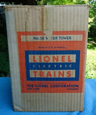 Lionel O Gauge 30 Water Tower In The Box.