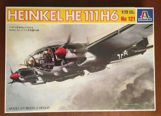 Heinkel He 111 H6 - Italeri 1/72 Scale Unassembled Plastic Kit 121 - Sealed/nib