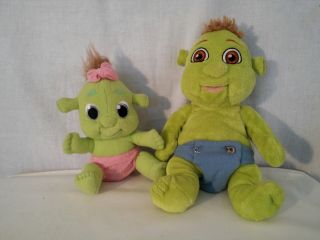 2007 Dreamworks Shrek The Third Baby Ogres Felicia & Fergus Plush