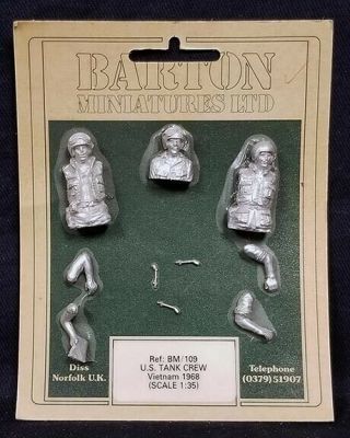 $9.  99 Nr Figure Blowout Barton 109 1/35 Metal Us Tank Crew Vietnam 1968 Busts