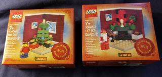 Lego 3300020 3300002 Limited Edition Christmas Set Of 2,  Nib