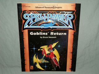Ad&d 2nd Ed Spelljammer Adventure - Sjs1 Goblins Return (rare And Hard To Find)