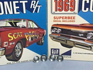 Mpc 1969 Dodge Coronet R/t Superbee Kit 1769 - 200 1/25 Nos Chrome Mag Wheels Only