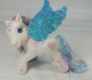 My Little Pony G3: Star Catcher - White Pegasus W/ Blue Cloth Wings,  Tinsel Hair