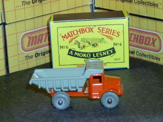 Matchbox Lesney Euclid Quarry Truck 6 a1 MW thin gap F - C SC1 V/NM crafted box 4