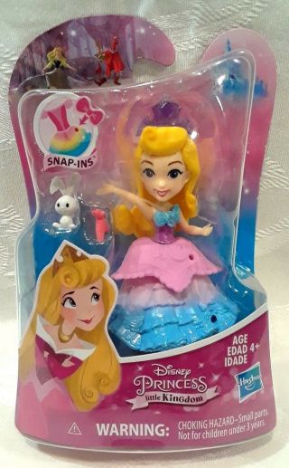 Hasbro Disney Princess Little Kingdom Aurora Sleeping Beauty 3 " Snap - Ins Rare