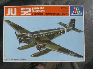 Italeri 1/72 Junkers Ju52 3m (g5 - G9) Transport/seaplane 101