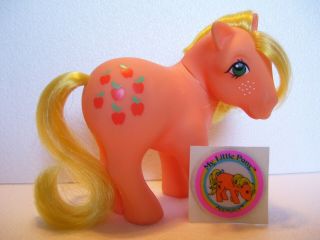 Vintage G1 Mlp My Little Pony - Apple Jack - Applejack With Sticker