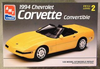 Amt Ertl 1/25 1994 Chevrolet Corvette Convertible Vintage Plastic Model Kit