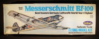 Vintage Guillows Messerschmitt Bf - 109 Balsa Wood Kit 505