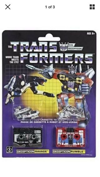 Transformers G1 Walmart Reissue Ravage & Rumble Action Figure Hasbro