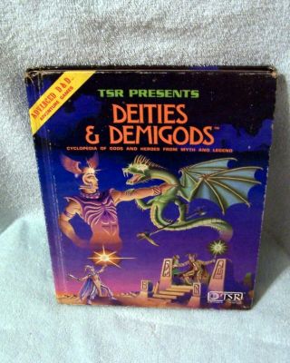 Advanced D & D Adventure Games Tsr Presents Deities & Demigods 1980 Hc Book