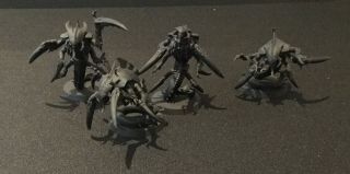 4x Raveners (inc.  2 Rending Claws) (warhammer 40k Tyranids) Primed Black