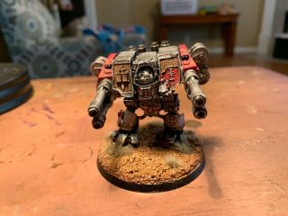 Warhammer 40k Grey Knights Dreadnought With Auto Cannon’s Nicely Painted