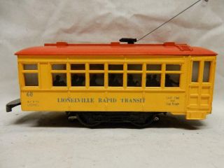 Postwar Lionel No.  60 Lionelville Rapid Transit Trolley,