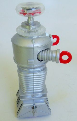 1985 LOST IN SPACE B - 9 ROBOT PLASTIC WIND UP TOY MADE BY MASUDAYA JAPAN 4.  5 