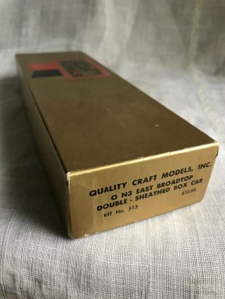 Quality Craft Model Kit O Gauge N3 East Broadtop Double Sheathed Boxcar Unbuilt 3