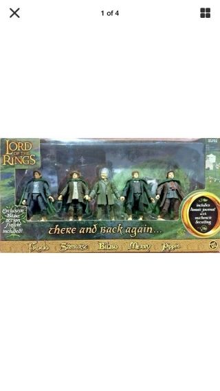 Toybiz Lord Of The Rings Boxed Gift Set There And Back Again Set Of 5 Action.