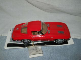 Red 1963 Corvette Sting Ray Franklin - Precision Model 1:24 Scale -