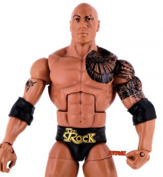 The Rock Wwe Mattel Elite Series 22 Wrestling Action Figure Dwayne Johnson_s82