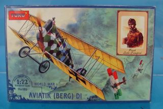 1/72 Scale Toko 120 German Wwi Aviatik (berg) Di Plastic Model Airplane Kit