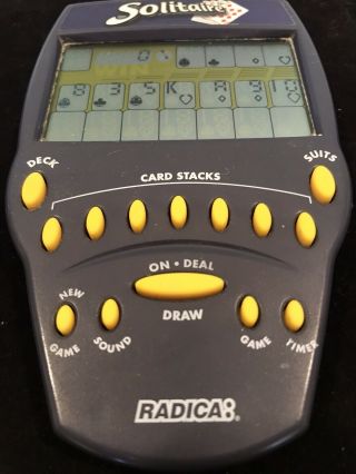 Vintage Radica Solitaire Electronic Hand Held Game 1999 2