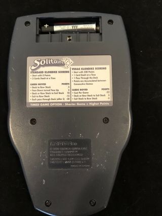 Vintage Radica Solitaire Electronic Hand Held Game 1999 3